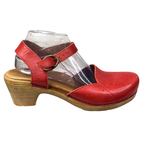 Dansko Red Leather Maisie Sandals.. so so cute EUC. Size eur 40, 9.5/10 - Picture 3 of 14